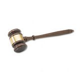 MCGILL METAL PRODUCTS CO. / MCG10522 / Engravable brass band gavel ,walnut, 10 1/2 long / Sold as 1 EA