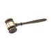 MCGILL METAL PRODUCTS CO. / MCG10522 / Engravable brass band gavel ,walnut, 10 1/2