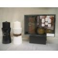 Shanti 3 Piece Black white Candle Set (pack Of 24) Pack of 24 pcs by Shanti