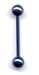 Titanium Light Blue Barbell 14 gauge by 5/8