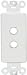 DECORA TYPE INSERT TWO HOLE WHITE