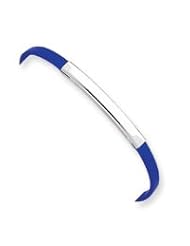 Sterling Silver Dark Blue Rubber Bracelet QG1105-7"