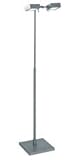 IMAGE OF Lite Source 2 Light Square Twin Fixture Floor Lamp, Satin Steel