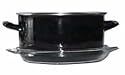 Deep Fryer, Metal Handle Black With Pyrex Lid