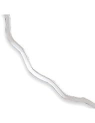 Sterling Silver 3mm Flat Wavy Neck Collar QG1751"