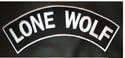 LONE WOLF Patch Top Rocker For Jacket Vest Motorcycle Riders Biker Patches.