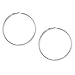 Rhodium nickel free large hoop earings, 80 mm.