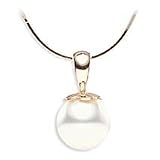 14k Gold , 11-12mm South Sea Pearl Pendant with Snake Chain