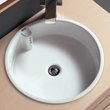 OXO Porcelain Vessel Sink White Italian design with overflow New #2003