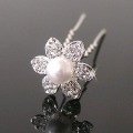 Lot de 3 Pics � Cheveux Fleur Perle &...