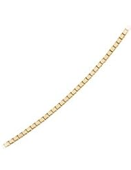 22" Adjustable Box Neck Chain in 14K Yellow Gold