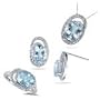 0.71 Cts Diamond & 2.44 Cts Aquamarine Set in 14K White Gold