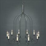 Chandelier Hanging J-Arms 10 Candelabra Sockets by Northeast Lantern 939