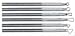 Kemper 0.25 x 5 in. Miniature Ribbon Sculpting Tool Set - Silver, Set 6