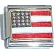 Buy Clearly Charming United States Flag Italian Charm Bracelet Link by Clearly Charming