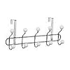 Chrome Over Door Hanger Coat Hook Rack With White Ceramic Balls