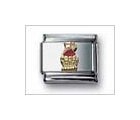 Sculpture Chianti Flask Red Classic Enamel, Italian Charm by Nomination Charms