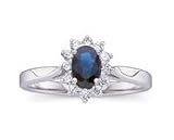 14kt White Gold Diamond and Sapphire Ring (.18 ct. tw.)