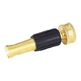Adjustable Garden Hose Nozzle, 3 3/4 Brass
