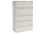 42W 5 Drawer Binder Lateral File - Gray