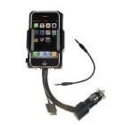 FM Transmitter Car Charger for iPod Touch Classic iPhone remote car dock full range frequency + adjustable armgear