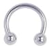 00G SURGICAL STAINLESS STEEL CIRCULAR BARBELL W/ 5MM BALLS