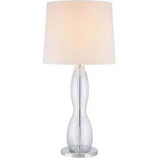 Lite Source LS-20204CLR One Light Curvy Glass Table Lamp in Clear