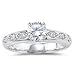 0.08 Cts Diamond Ring Setting in 18K White Gold