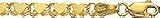 14K Gold Heart Chain Bracelet or Necklace, 3.5mm wide