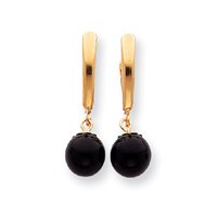 Sardelli - 14k Onyx Bead Dangle Earrings by Sardelli