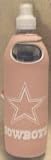 Dallas Cowboys Pink Neoprene Cooler with Water Bottle
