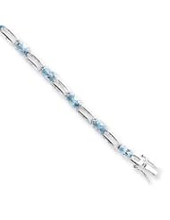 Sterling Silver Blue Topaz Bracelet