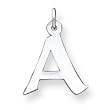 Sterling Silver Medium Artisian Block Initial A Charm