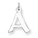 Sterling Silver Medium Artisian Block Initial A Charm