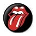 Rolling Stones - Tongue Logo (Red On Black) - 1" Button / Pin