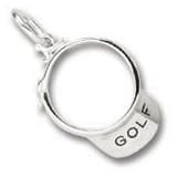 Golf Visor Charm - Sterling Silver by Rembrandt