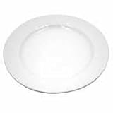 11 1/8 White Argyle Rolled Edge Porcelain Plate (07-0187)