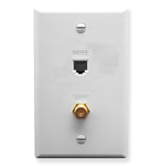 ICC ICC-ICRDSVF0WH ICRDSVF0WH - 1Voi/1CATV Face W