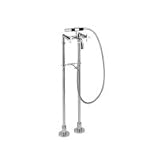 Rohl BA420L Polished Chrome Modern Exposed Tub Filler with Pillar Legs and Lever Handles - BA420L
