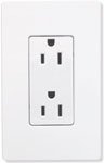 Lutron Dimmers CAR15GFCIH 15A GFCI Receptacle White Claro receptacles Lighting