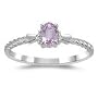 0.21 Cts Imperial Topaz Solitaire Ring in 14K White Gold-4.5