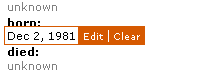 Screenshot of edit mode