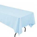 60 inch x 120 inch Rectangular Baby Blue Tablecloth (Polyester)