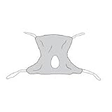 Full Body Patient Lift Sling with Commode Cutout Option