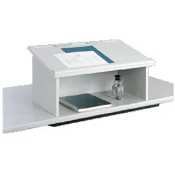 Portable Fold-Up Tabletop Lectern, 28W X 16D X 13-7/8H, Gray