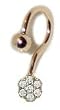 14 karat yellow gold question mark belly button ring