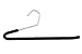 Open End Trouser Hangers, Set of Three (Black) (6.5