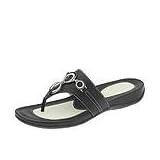 Stonefly Eden Lady D | Ladies Sandals Nero (Black) Polished Leather by Stonefly