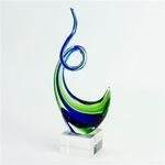 13 High Blue / Green Crystal Centerpiece