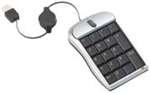 Optical Mouse with Numeric Keypad, Scroll Wheel, USB Connection, Silver/Black (MMMLX451)